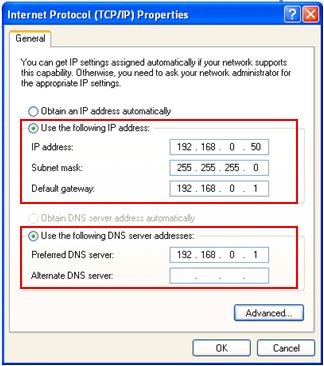 ICS Manual Setup